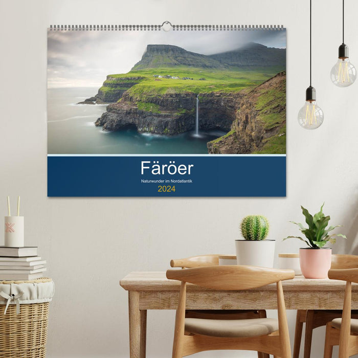 Îles Féroé - merveilles naturelles de l'Atlantique Nord (calendrier mural CALVENDO 2024) 