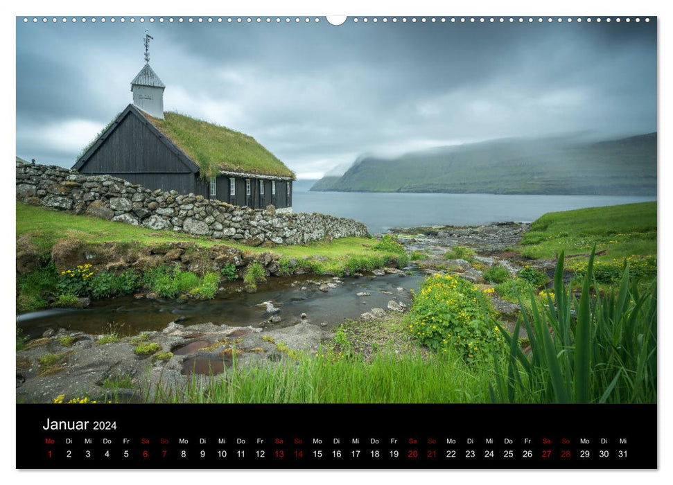 Färöer - Naturwunder im Nordatlantik (CALVENDO Wandkalender 2024)