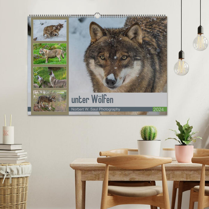 unter Wölfen (CALVENDO Wandkalender 2024)