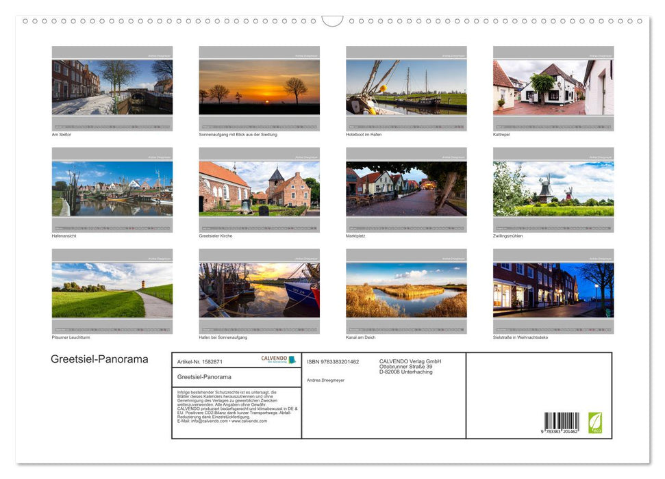 Greetsiel-Panorama (CALVENDO Wandkalender 2024)