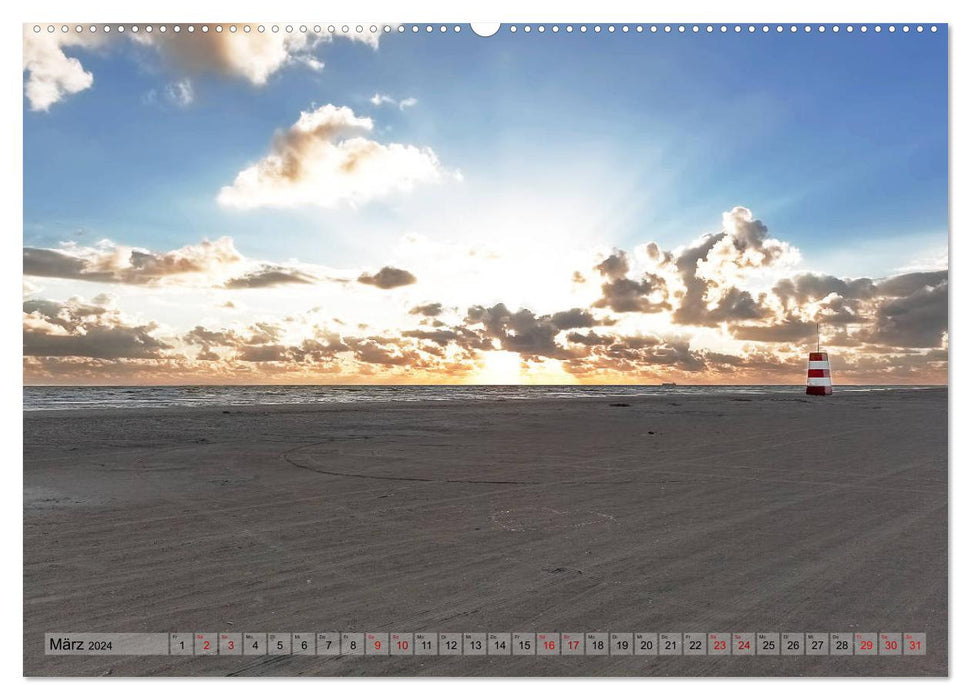 Nuages ​​de la mer du Nord (calendrier mural CALVENDO 2024) 