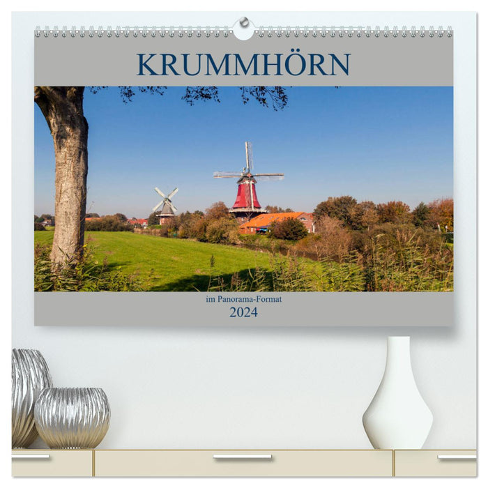 Krummhörn im Panorama-Format (CALVENDO Premium Wandkalender 2024)