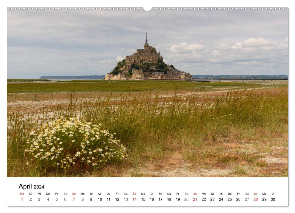 Côtes de Normandie et de Bretagne (Calendrier mural CALVENDO 2024) 