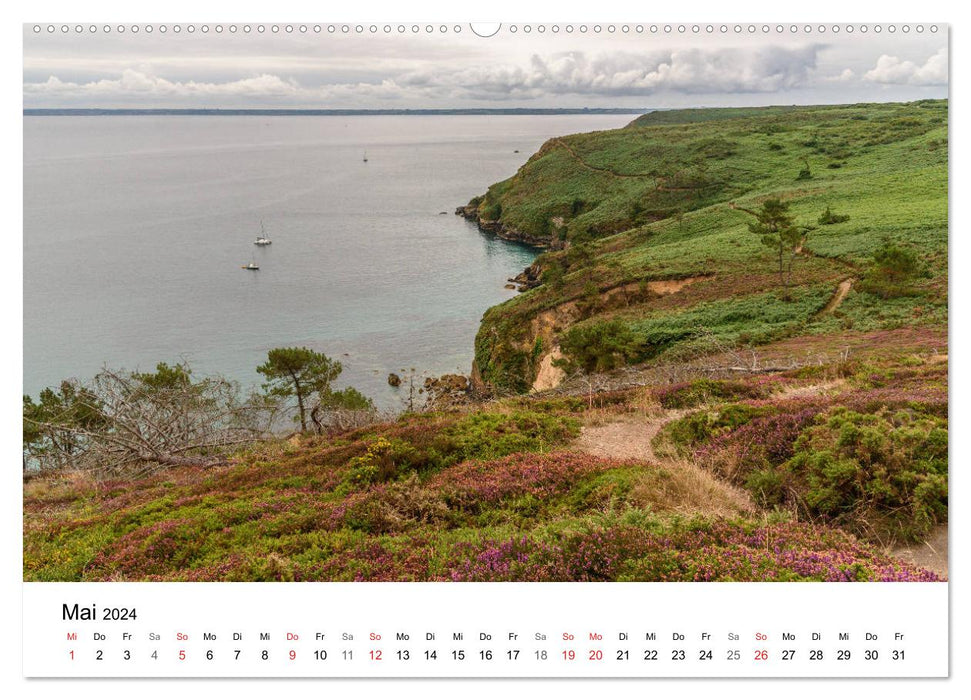 Côtes de Normandie et de Bretagne (Calendrier mural CALVENDO 2024) 