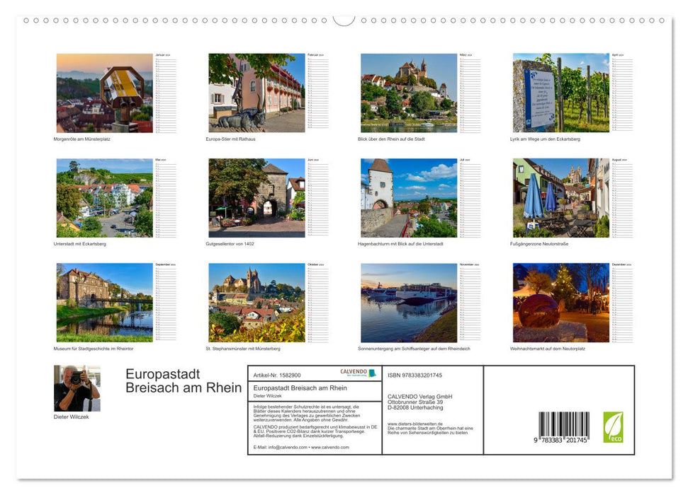 Europastadt Breisach am Rhein (CALVENDO Premium Wandkalender 2024)