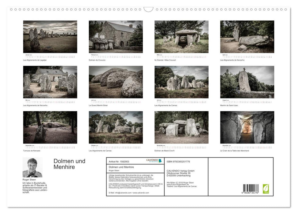 Foto-Momente Frankreich - Dolmen und Menhire (CALVENDO Wandkalender 2024)