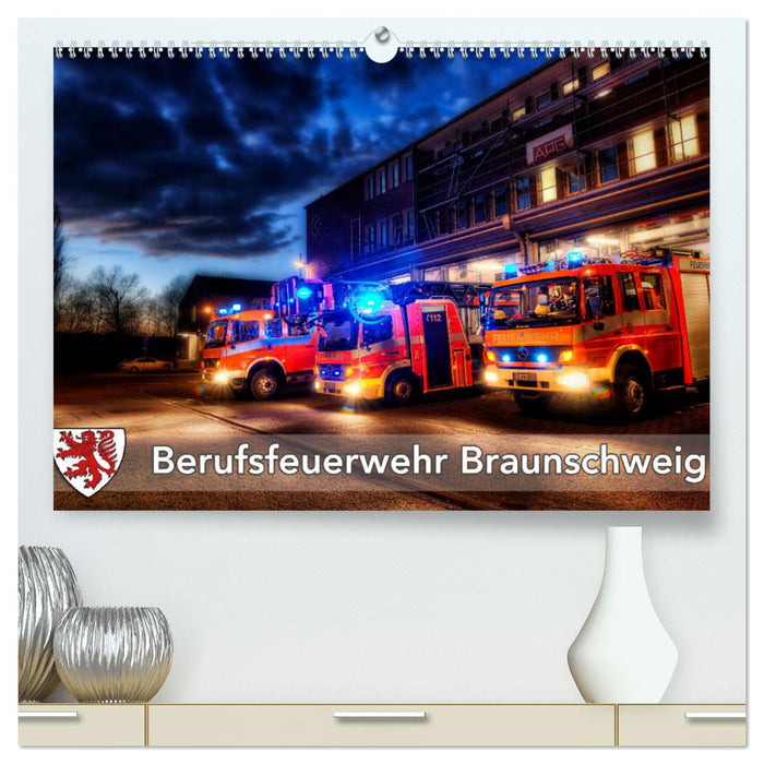 Service d'incendie professionnel de Braunschweig (Calvendo Premium Calendrier mural 2024) 