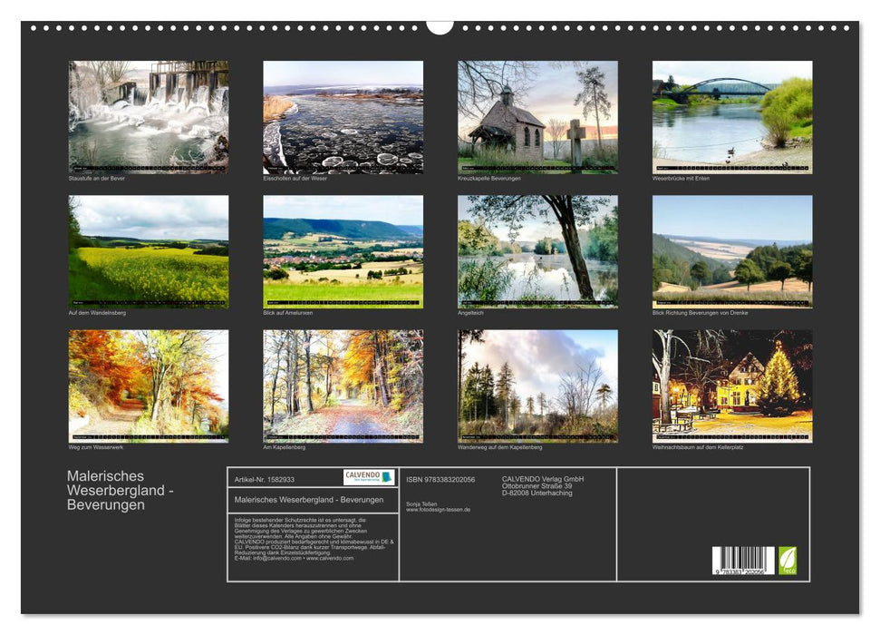 Picturesque Weserbergland - Beverungen (CALVENDO wall calendar 2024) 