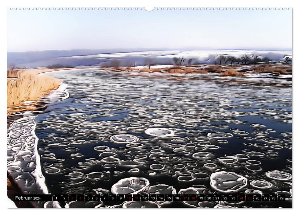 Pittoresque Weserbergland - Beverungen (Calendrier mural CALVENDO 2024) 