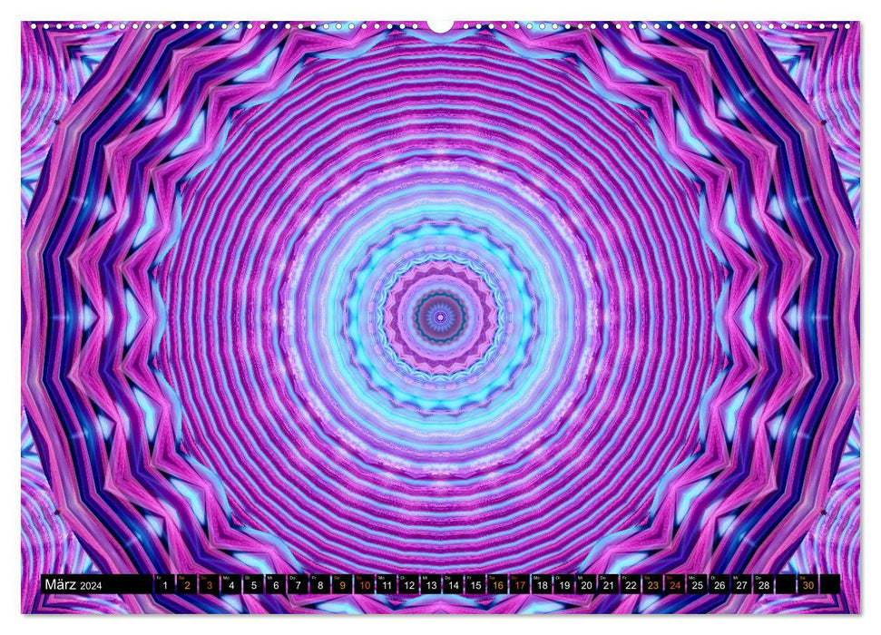 Energy - mandalas, spirituality through the color purple (CALVENDO wall calendar 2024) 