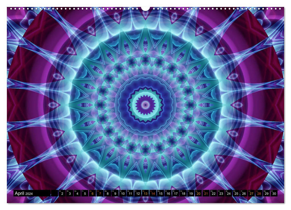 Énergie - mandalas, spiritualité à travers la couleur violet (Calendrier mural CALVENDO 2024) 