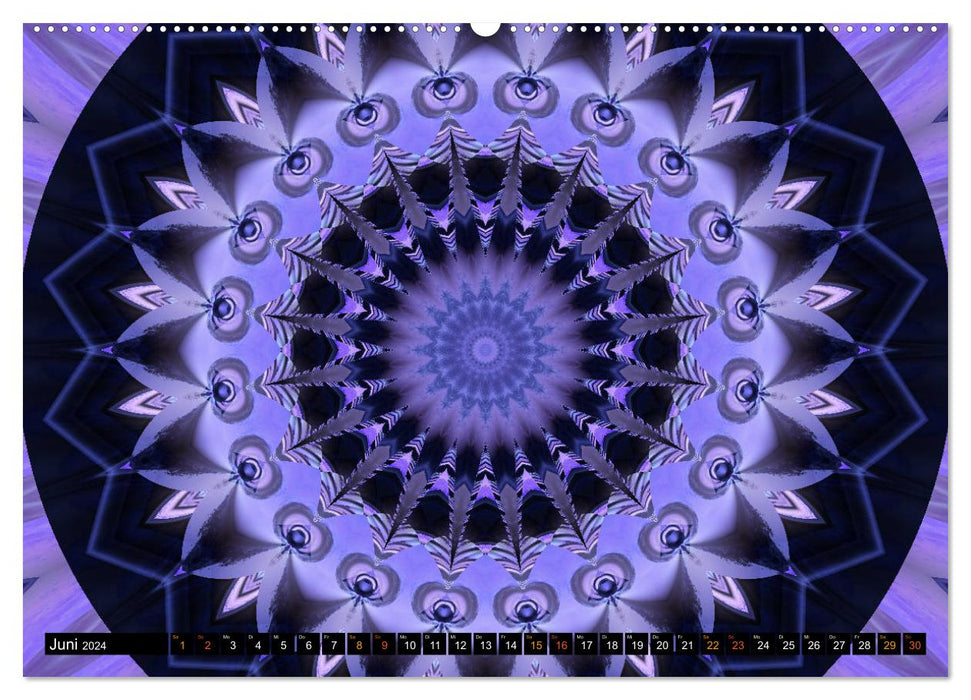 Energy - mandalas, spirituality through the color purple (CALVENDO wall calendar 2024) 