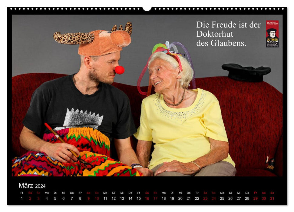 Beauty in old age - words from Martin Luther in pictures (CALVENDO wall calendar 2024) 