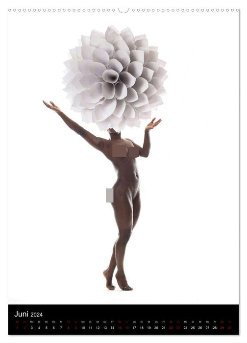 Akt mit Blume (CALVENDO Premium Wandkalender 2024)