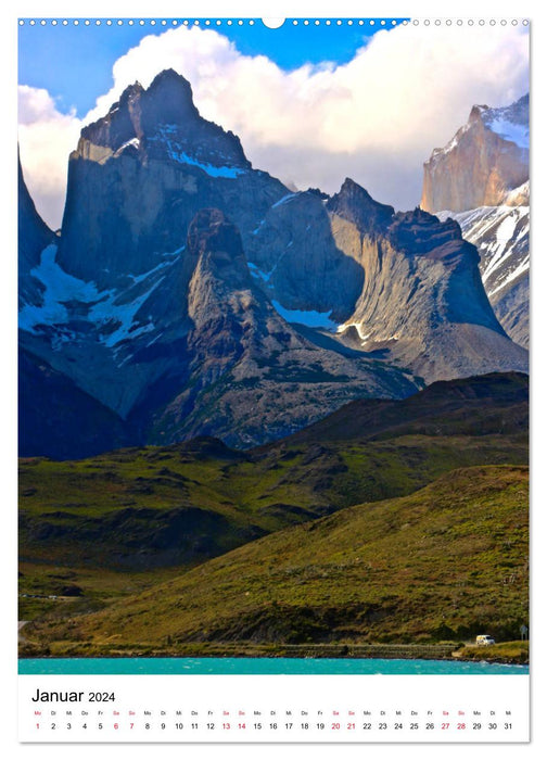 Amérique du Sud au format portrait (Calendrier mural CALVENDO Premium 2024) 