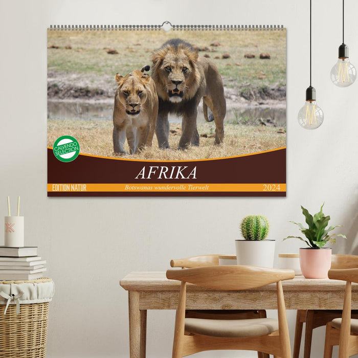 Afrique. La merveilleuse faune du Botswana (calendrier mural CALVENDO 2024) 