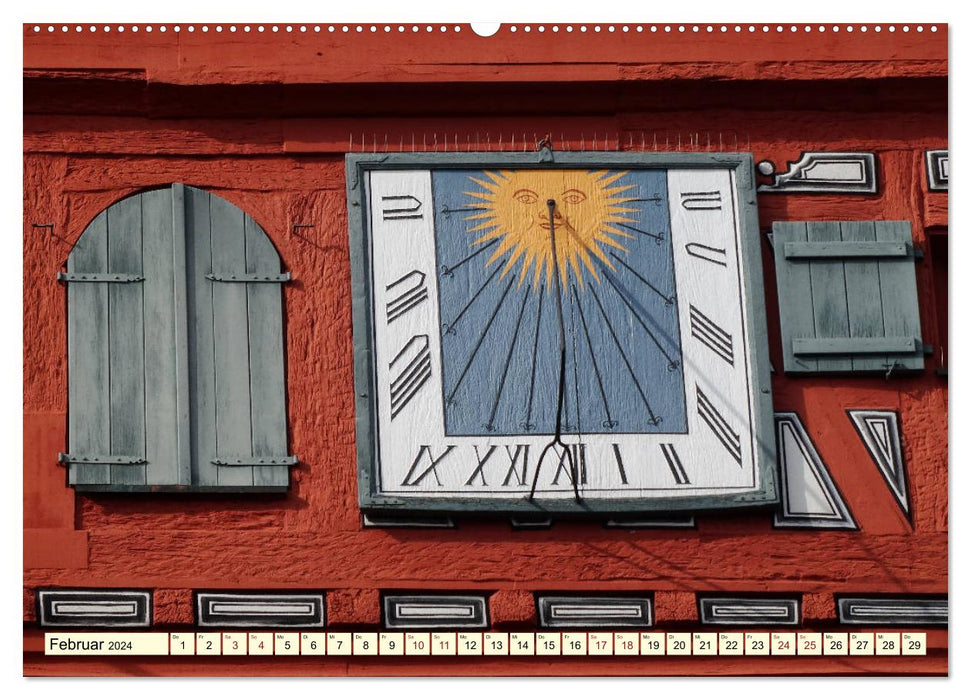 Cadrans solaires - Heures d'ensoleillement (Calendrier mural CALVENDO Premium 2024) 