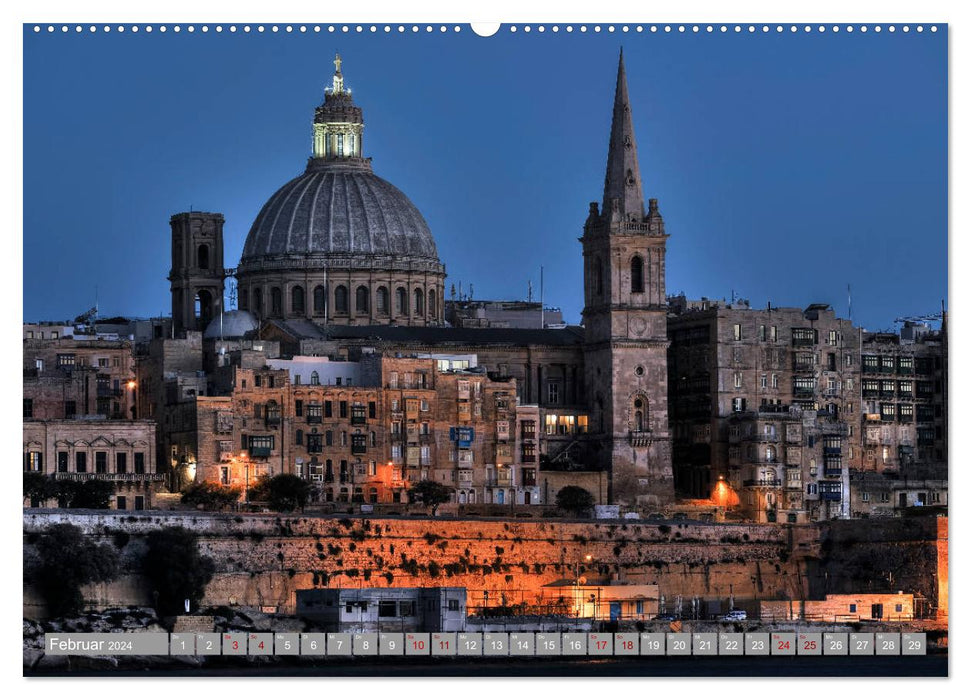 Malte et Gozo paradis en Méditerranée (calendrier mural CALVENDO 2024) 