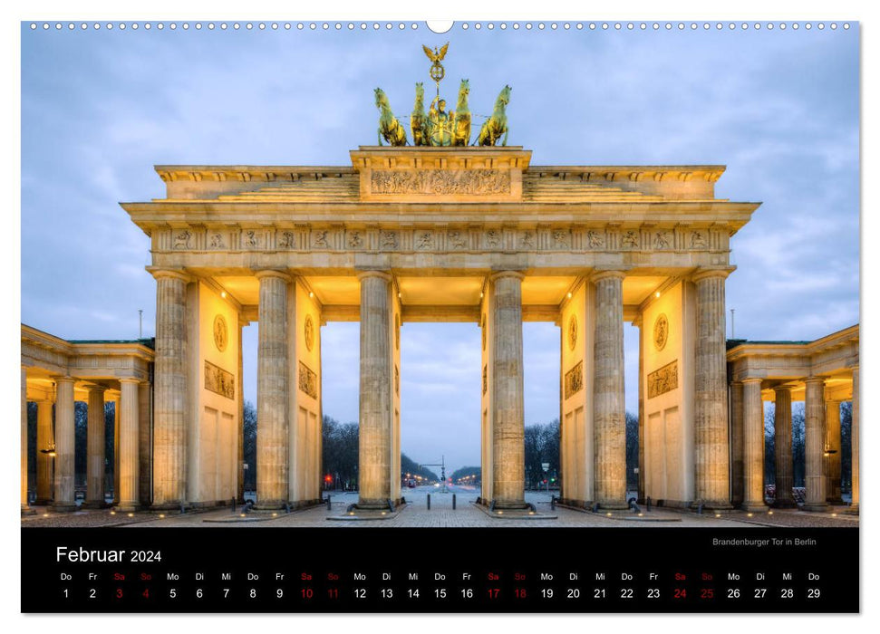 Villes et sites touristiques en Allemagne (Calendrier mural CALVENDO Premium 2024) 