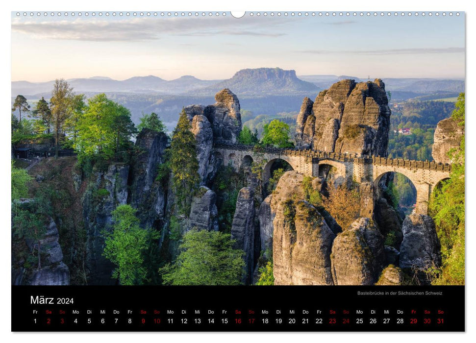 Villes et sites touristiques en Allemagne (Calendrier mural CALVENDO Premium 2024) 