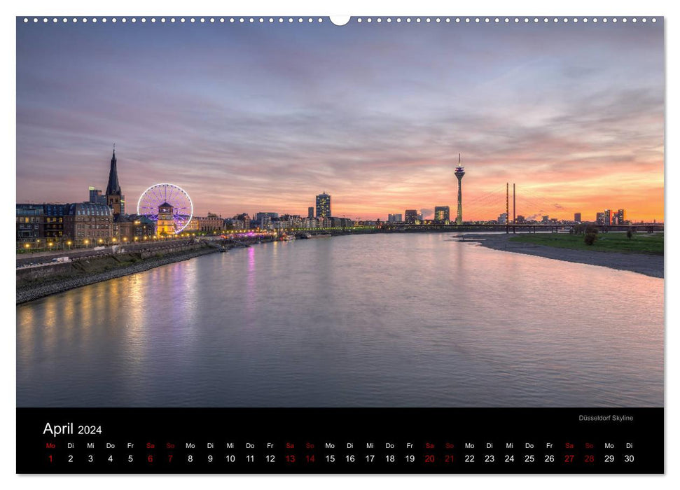 Villes et sites touristiques en Allemagne (Calendrier mural CALVENDO Premium 2024) 