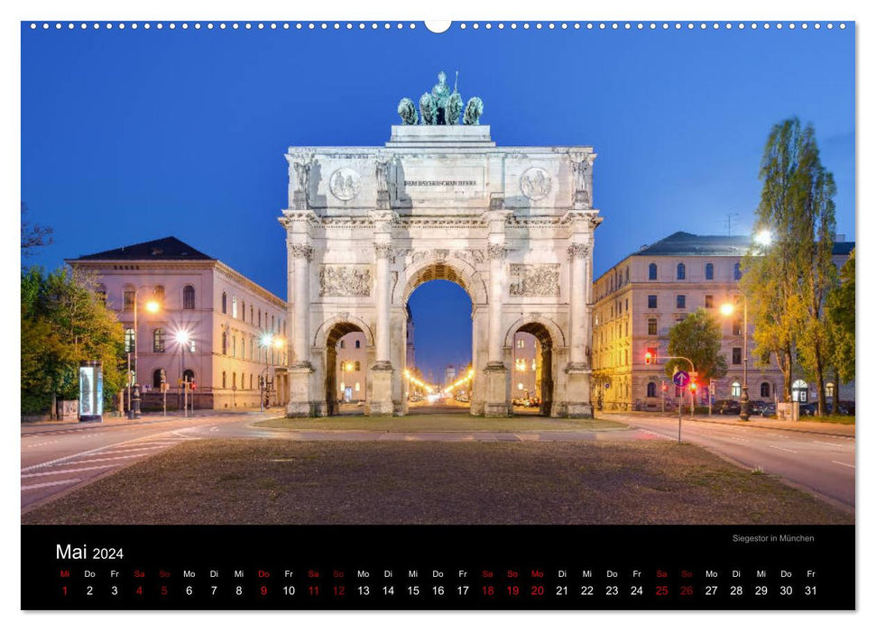 Städte und Sehenswürdigkeiten in Deutschland (CALVENDO Premium Wandkalender 2024)