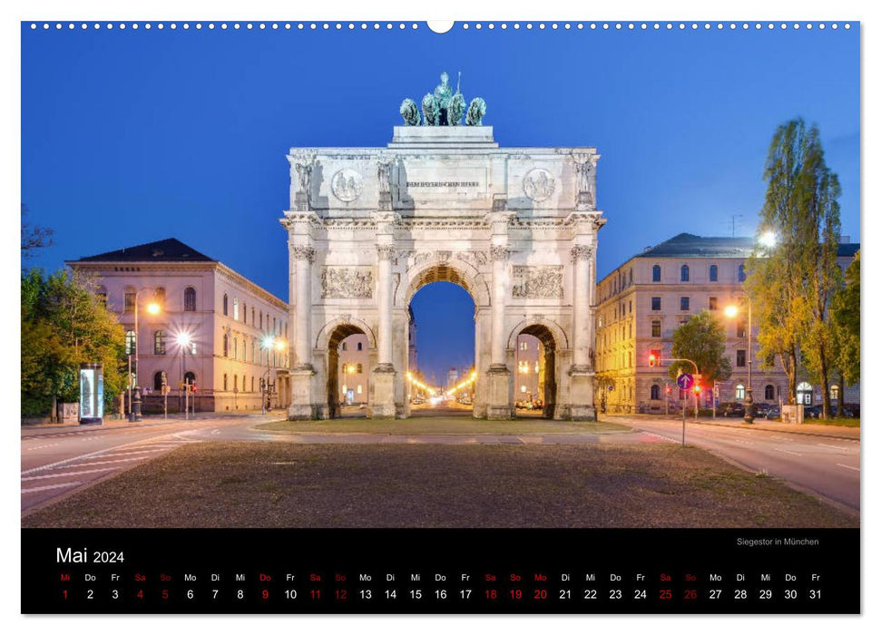 Villes et sites touristiques en Allemagne (Calendrier mural CALVENDO Premium 2024) 