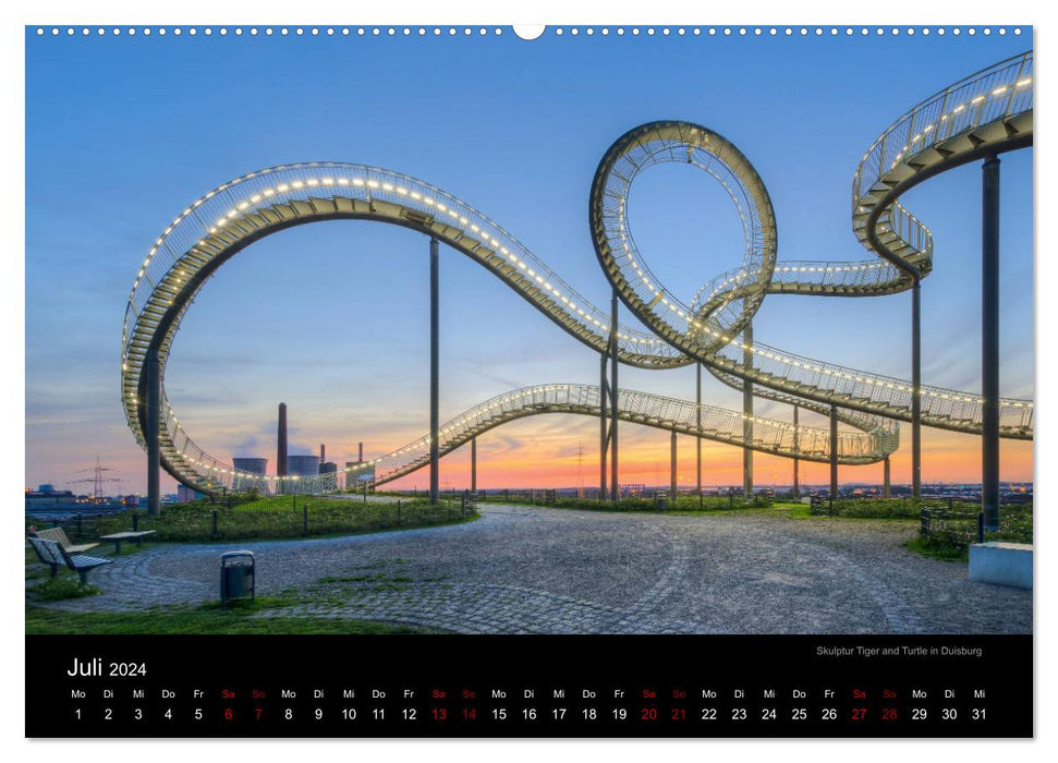 Villes et sites touristiques en Allemagne (Calendrier mural CALVENDO Premium 2024) 