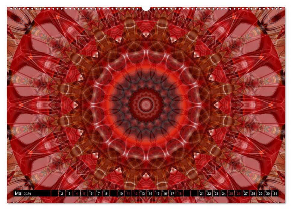 Energie-Mandalas Stärke durch die Farbe Rot (CALVENDO Wandkalender 2024)