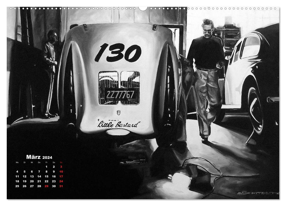 Cars and Stars, retro motorsport paintings in SW (CALVENDO wall calendar 2024) 