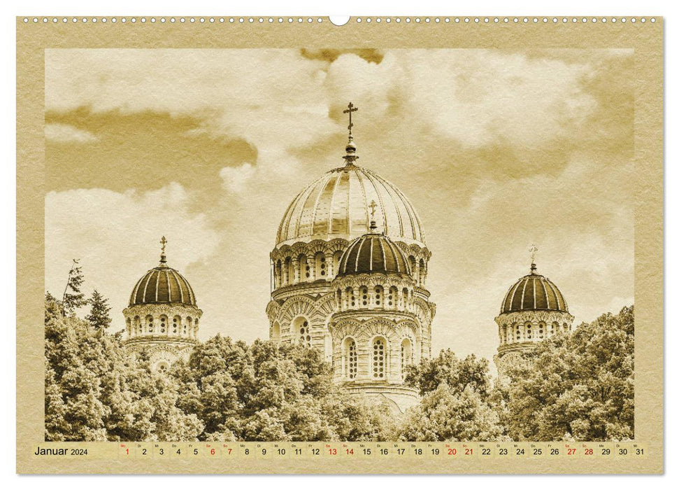 Riga - Un calendrier au style journal (CALVENDO Premium Wall Calendar 2024) 