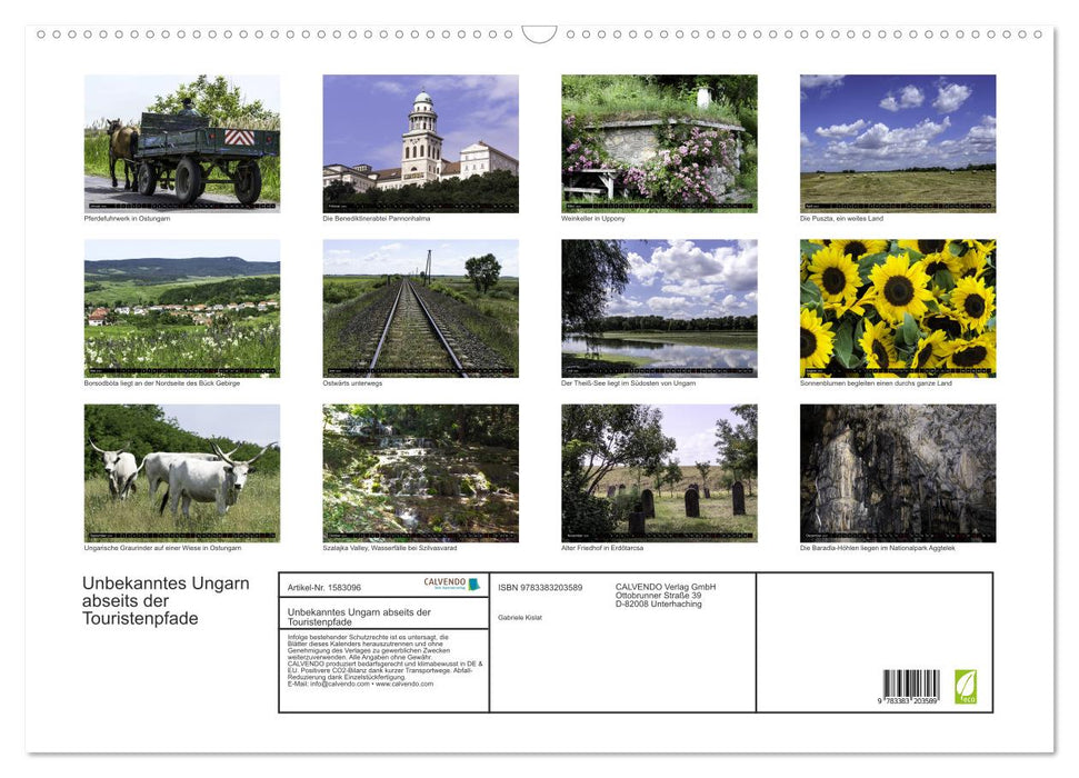 Unknown Hungary off the beaten track (CALVENDO wall calendar 2024) 