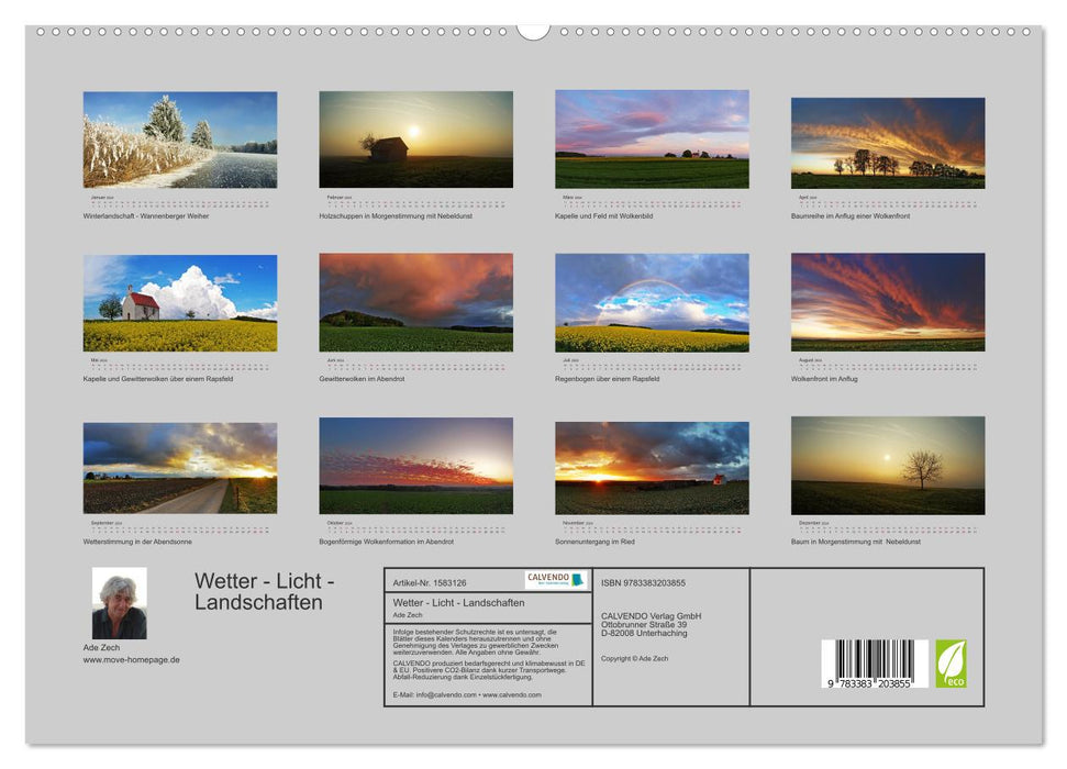 Wetter - Licht - Landschaften (CALVENDO Premium Wandkalender 2024)