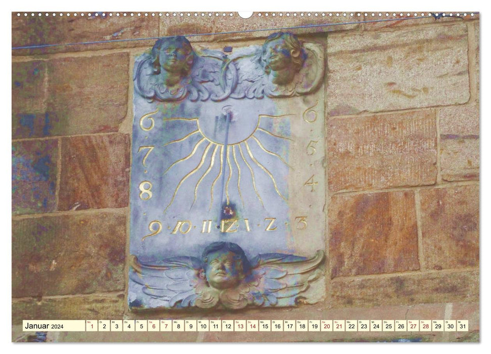 Sundials - hours of sunshine (CALVENDO wall calendar 2024) 