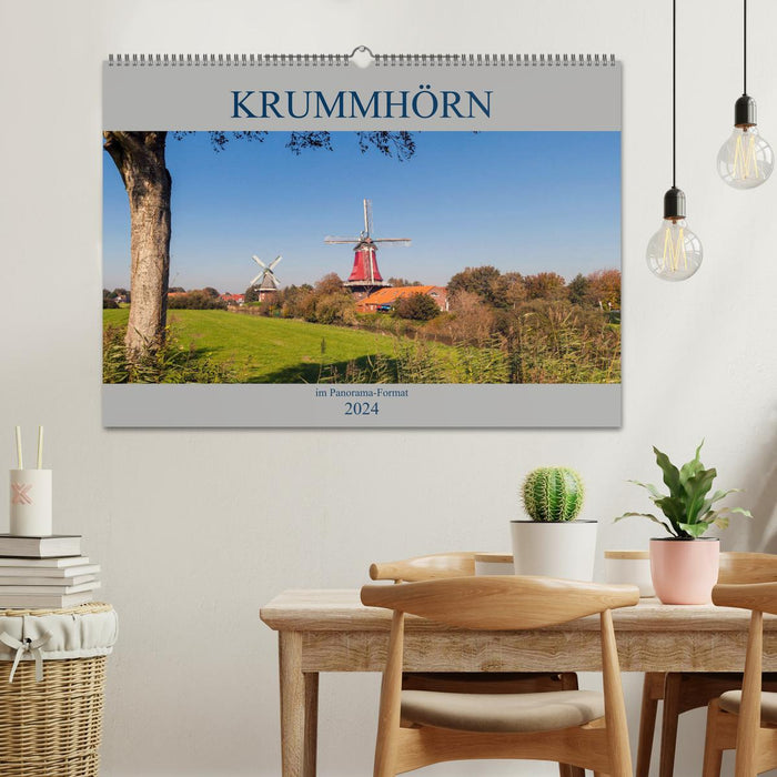 Krummhörn au format panoramique (calendrier mural CALVENDO 2024) 