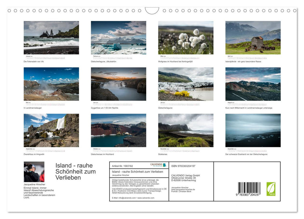 Iceland - rough beauty to fall in love with (CALVENDO wall calendar 2024) 