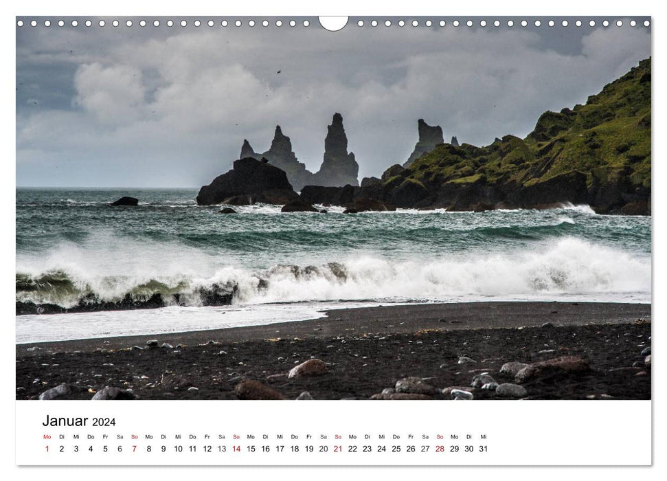 Islande - une beauté brute dont on peut tomber amoureux (calendrier mural CALVENDO 2024) 