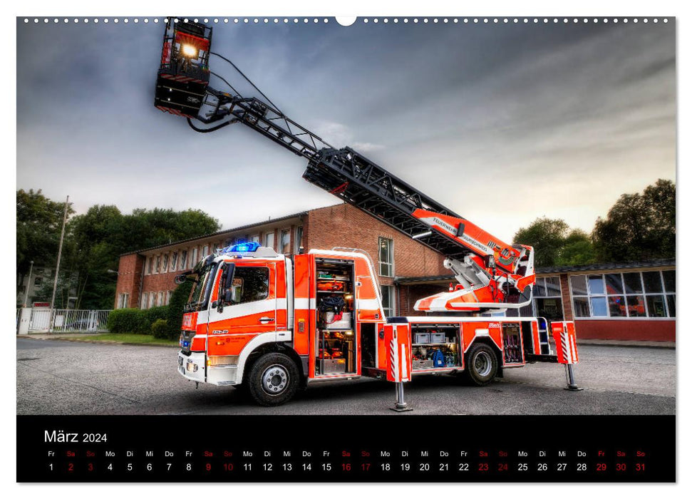 Pompiers professionnels de Braunschweig (calendrier mural CALVENDO 2024) 