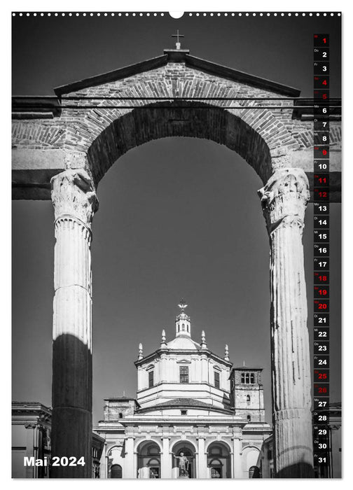 MILAN BLACK AND WHITE (CALVENDO Premium Wall Calendar 2024) 