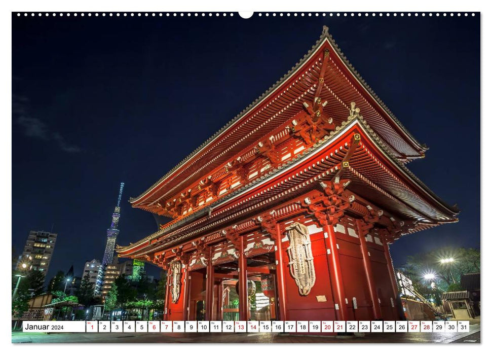 Japon. Au pays du sourire (Calvendo Premium Calendrier mural 2024) 