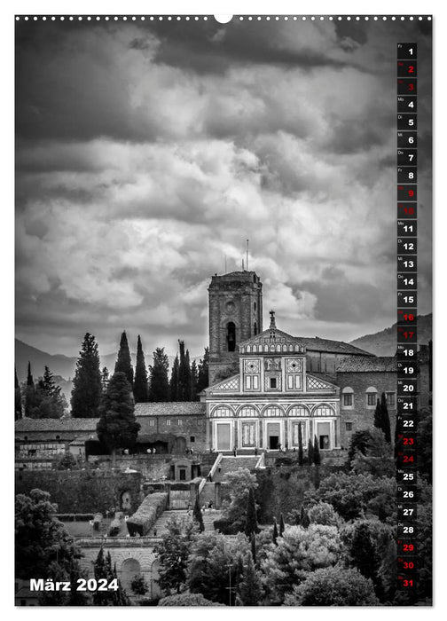 FLORENCE NOIR ET BLANC (Calendrier mural CALVENDO 2024) 