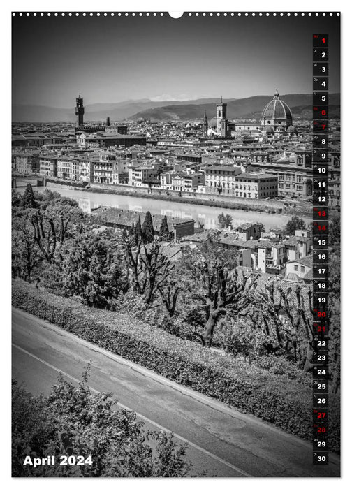 FLORENCE BLACK AND WHITE (CALVENDO wall calendar 2024) 