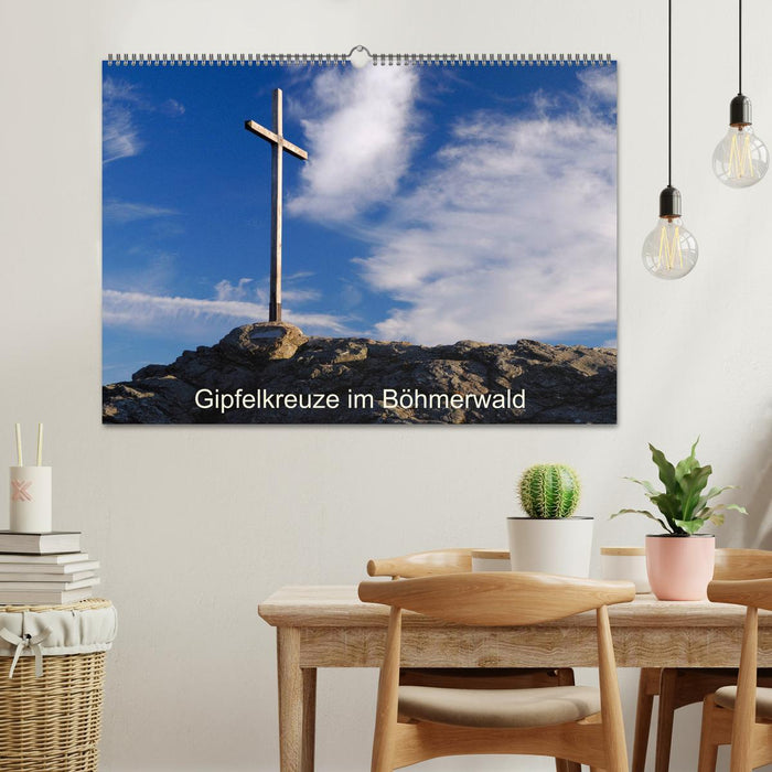 Summit crosses in the Bohemian Forest (CALVENDO wall calendar 2024) 