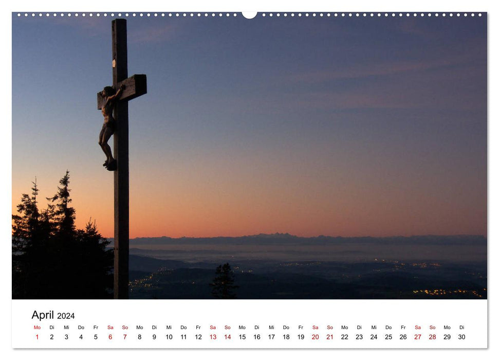 Croix sommitales dans la forêt de Bohême (calendrier mural CALVENDO 2024) 