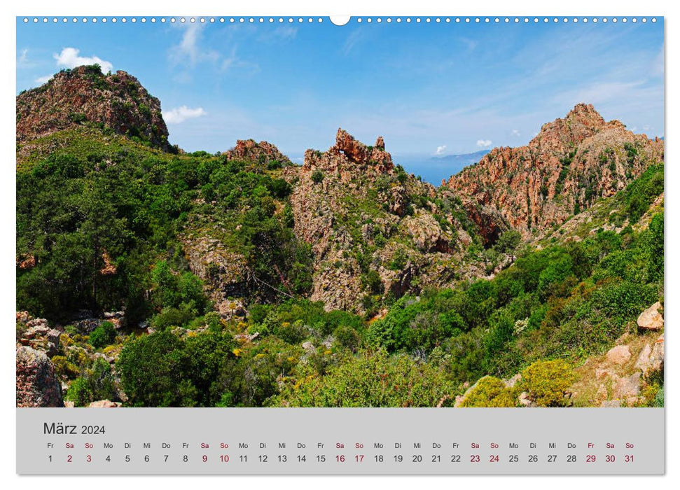 Corse - Le Golfe de Porto (Calvendo Premium Wall Calendar 2024) 