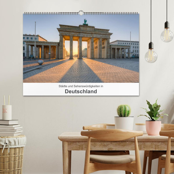 Villes et sites touristiques en Allemagne (calendrier mural CALVENDO 2024) 