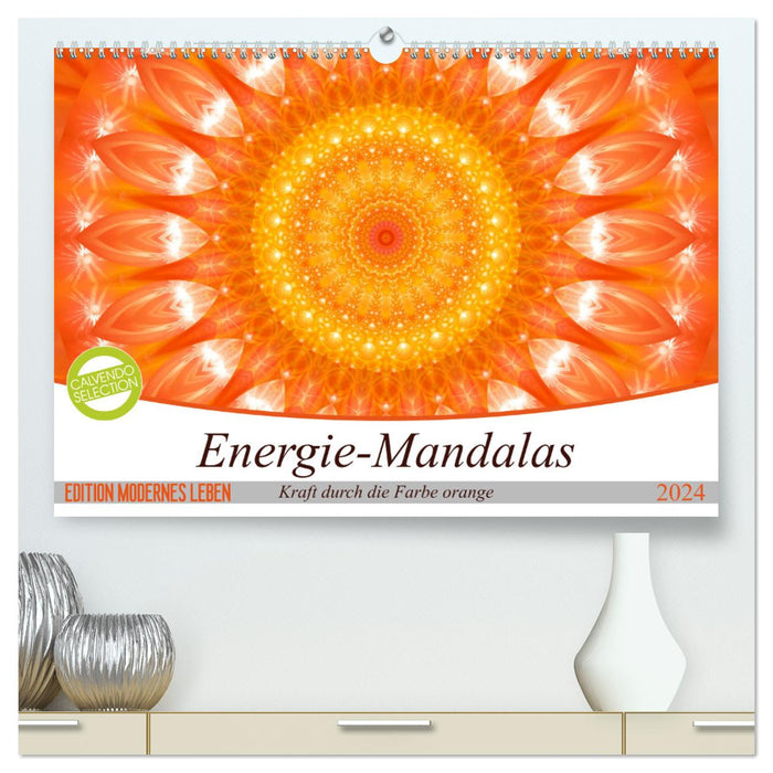 Énergie - Mandalas en orange (Calendrier mural CALVENDO Premium 2024) 