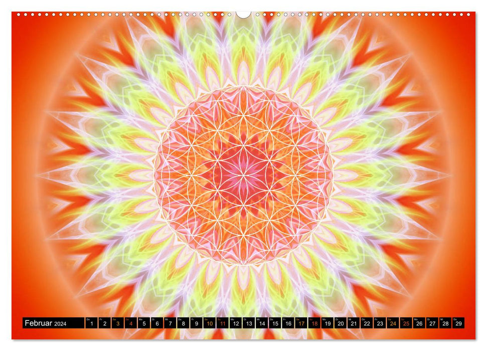 Energie - Mandalas in orange (CALVENDO Premium Wandkalender 2024)
