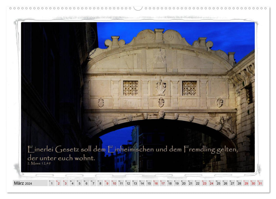 Dictons et versets bibliques (Calvendo Premium Wall Calendar 2024) 