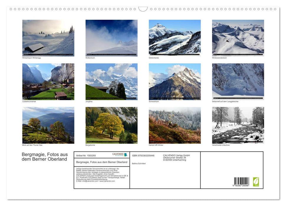 Bergmagie – Fotos aus dem Berner Oberland (CALVENDO Wandkalender 2024)
